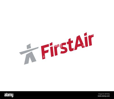 First Air Rotated Logo White Background Stock Photo Alamy