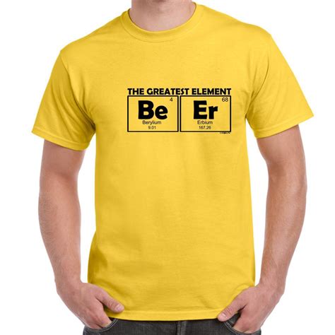 Mens Funny Sayings Slogans T Shirts Beer Greatest Element Tshirt Ebay