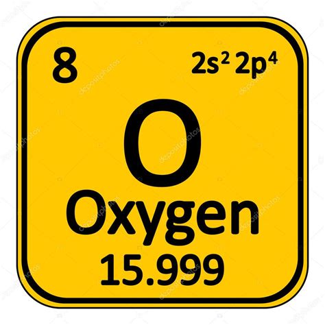 Elemento Tabla Periódica Icono De Oxígeno Vector Gráfico Vectorial