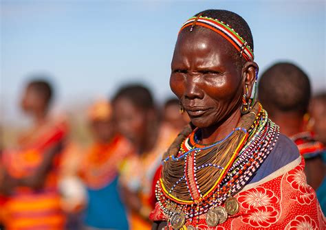Portrait Of A Samburu Tribe Woman With Beaded Necklaces S… Flickr