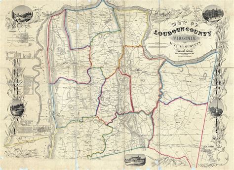 1854 Map Of Loudoun County Virginia Genealogy Farm Names Etsy
