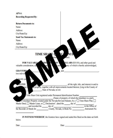 Free 28 Sample Deed Forms In Pdf