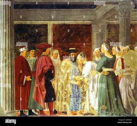 Piero Della Francesca La Leyenda De La Verdadera Cruz La Reina De