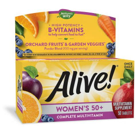 Alive Womens 50 Multivitamin Daily Supplement 50 Tablets Walmart