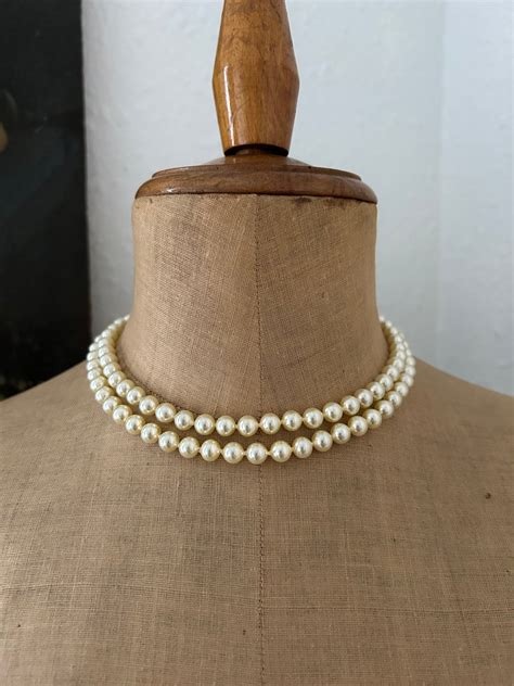 Vintage Mallorca Pearl Double Strand Necklace New With Tags Etsy