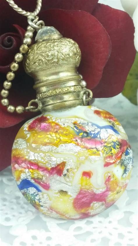 antique victorian silvered aventurine venetian scent perfume etsy