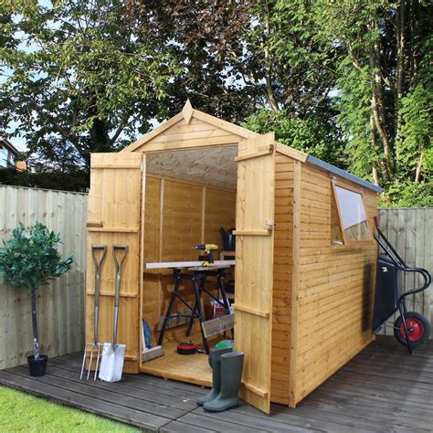 8x6 Apex Shiplap Wooden Shed With Assembly Service Base Included
