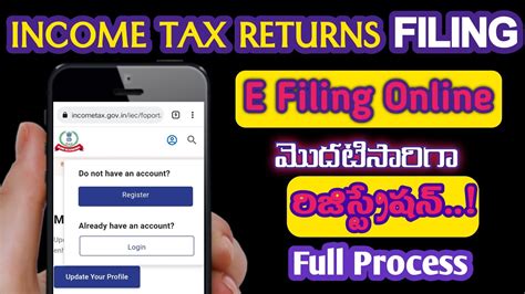 How To Register On New Income Tax E Filing Website In Telugu E Filing