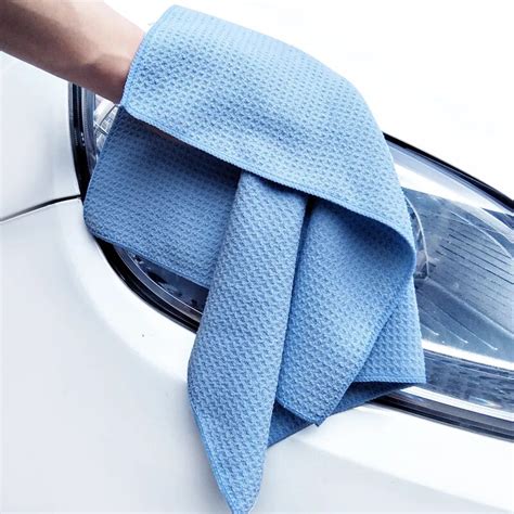 Car Microfiber Drying Towel With Waffle Weave Design Car Cleaning