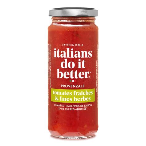 ITALIANS DO IT BETTER Sauce provenzale tomate fraîches et fines herbes g pas cher Auchan fr