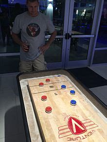 Different shuffleboard tables employ different scoring systems, but the outdoor shuffleboard courts popularly use the triangle scoring system. Table shuffleboard - Wikipedia