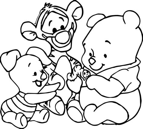 Baby Pooh And Friends Coloring Page Wecoloringpage Com