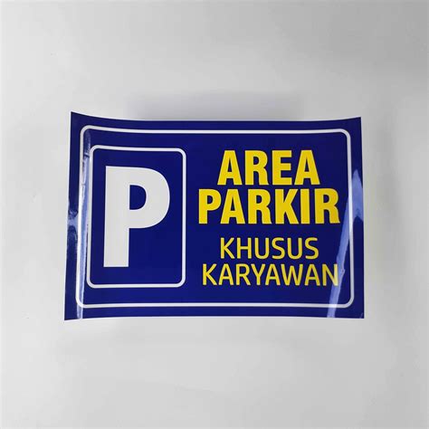 Jual Stiker Parkir Khusus Karyawan Versi Landscape Stiker Tanda