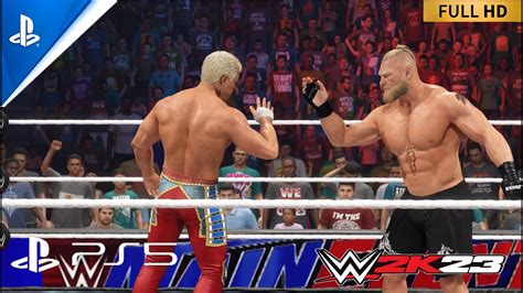 Wwe K Gameplay Brock Lesnar Cody Rhodes Vs Roman Reigns Solo Sikoa