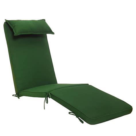 Measures 18 wide x 77 deep x 2 in. Reclining Steamer Chair And Luxury Cushion By Plant ...