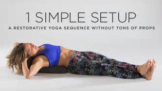One Simple Setup A Restorative Yoga Sequence Without Tons Of Props