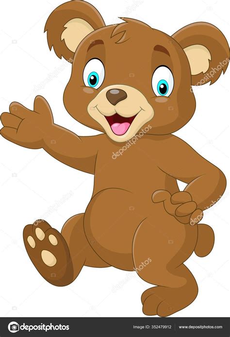 Cartoon Baby Bear Waving Hand Stock Vector Image By ©panthermediaseller