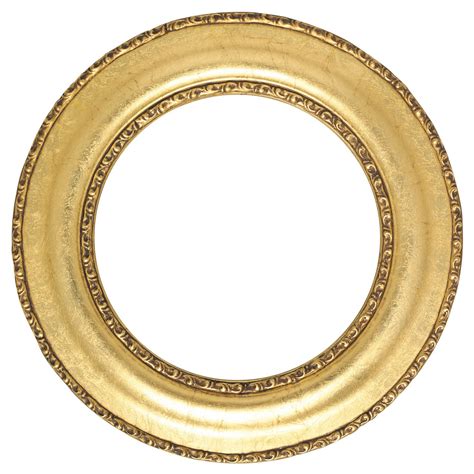 Somerset Round Picture Frame Gold Leaf Victorian Frames