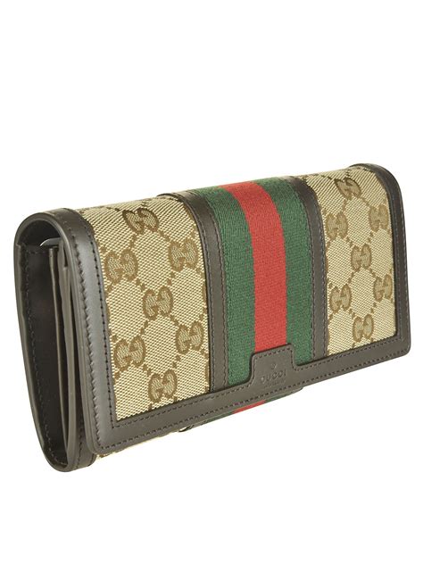 Gucci Gucci Continental Wallet Beigeebony Womens Wallets Italist