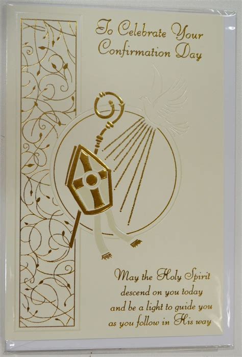 Confirmation Greeting Card To Celebrate Your Confirmation Day 115 X