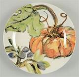 Watercolor Pumpkin Plates Pictures