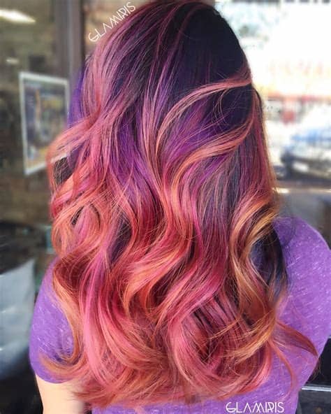 Amber with light brown and blonde shades that can combine. 40 Versatile Ideas of Purple Highlights for Blonde, Brown ...