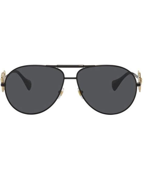 Versace Black Medusa Biggie Aviator Sunglasses Lyst