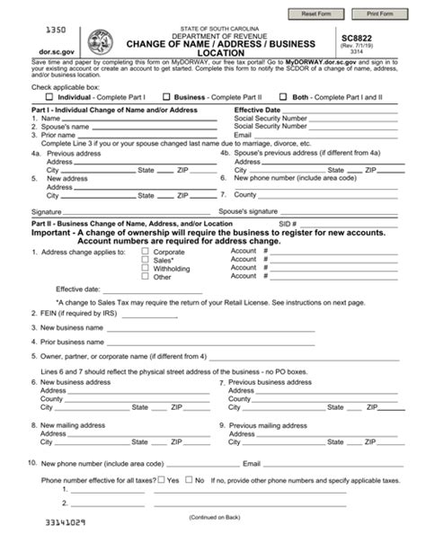 Form Sc8822 Fill Out Sign Online And Download Fillable Pdf South