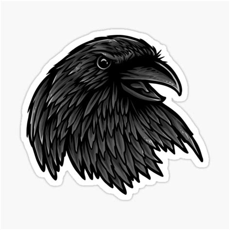 Raven Sticker By Roguedroid Redbubble