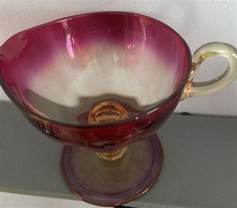Antique Libbey Amberina Glass Creamer Mt Washington Glass Co Rose To Amber Rare 4541231541
