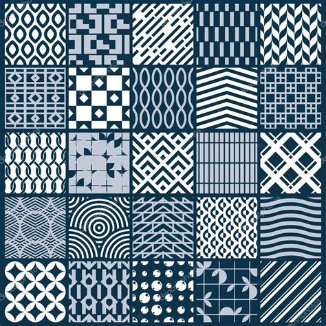 Geometric Shapes Patterns Set Stock Vector Image By ©ostapius 129057968