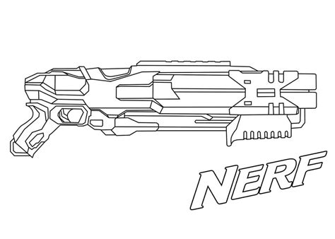 Nerf Shotgun Coloring Page Download Print Or Color Online For Free