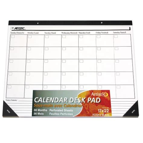 Artistic 17″ X 22″ Undated Monthly Desk Calendar Pad 36 Perforated