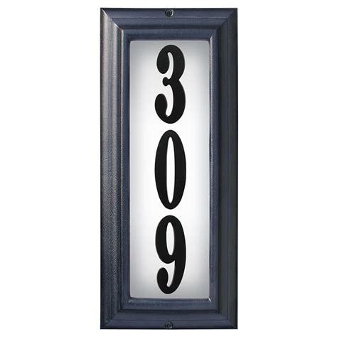 Vertical Lighted House Number Sign