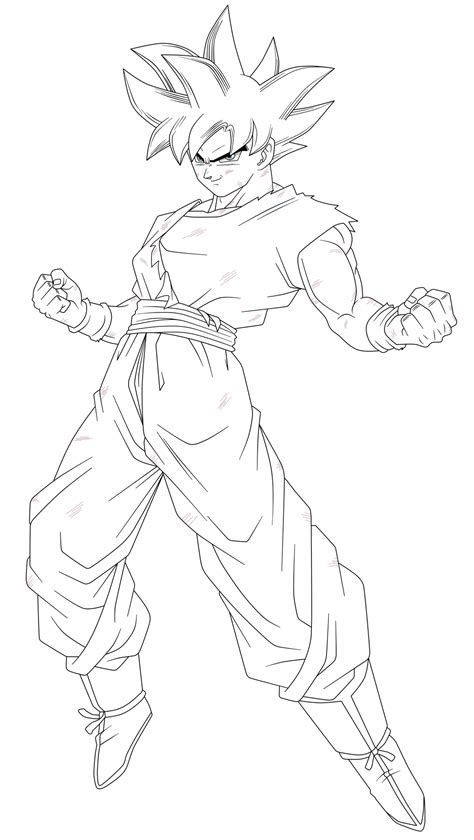 Goku In The Limit Lineart By Saodvd On Deviantart