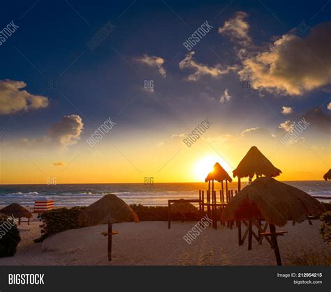Cancun Sunrise Image And Photo Free Trial Bigstock