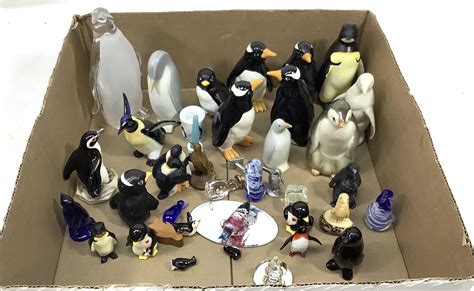 Lot Collection Of Penguin Figurines Emperor