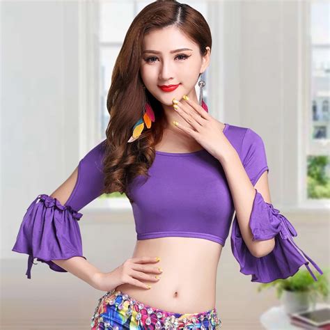 2017 New Modal Sexy Belly Dance Clothes For Woman Belly Dance Top Bellydancing Costume S1031 M