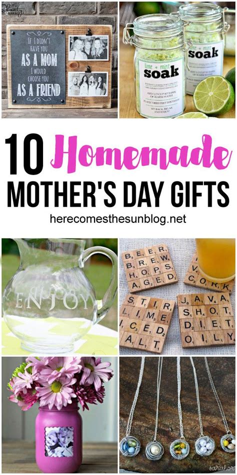 Cute mother's day gifts diy. 10 Homemade Mother's Day Gift Ideas | Here Comes The Sun