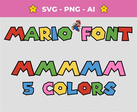 Mario Font Svg Mario Alphabet Png Mario Letters Font Svg Etsy Canada
