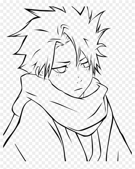 Handsome Anime Boy Lineart Anime Wallpaper Hd