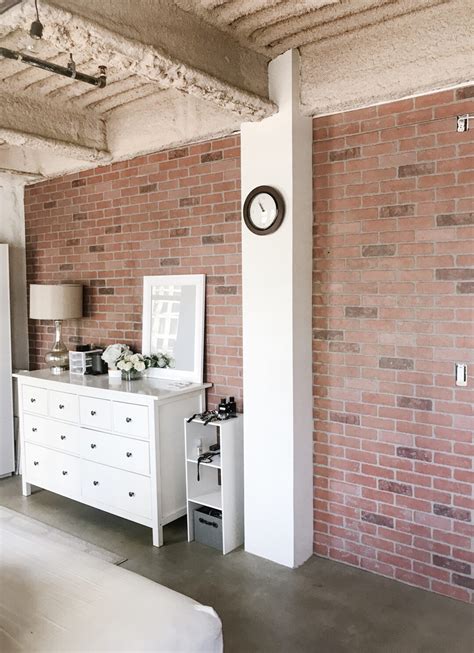 Diy Faux Brick Wall Tutorial For Renters Lovery