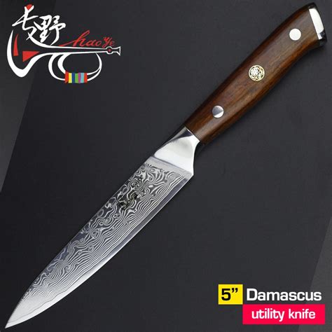 5 Damascus Utility Knife Japanese Vg10 Steel Kitchen Paring Knives