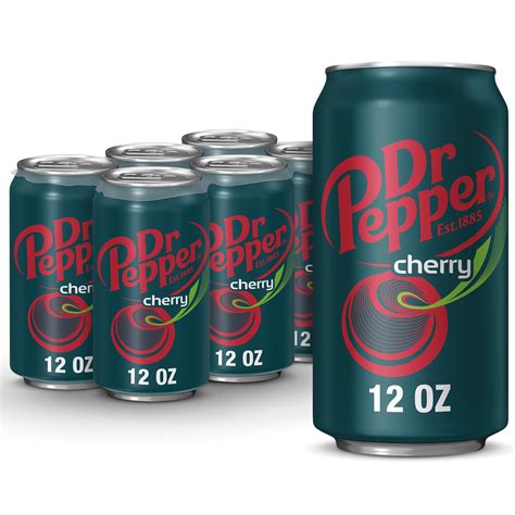 Dr Pepper Cherry Soda 12 Fl Oz Cans 6 Pack