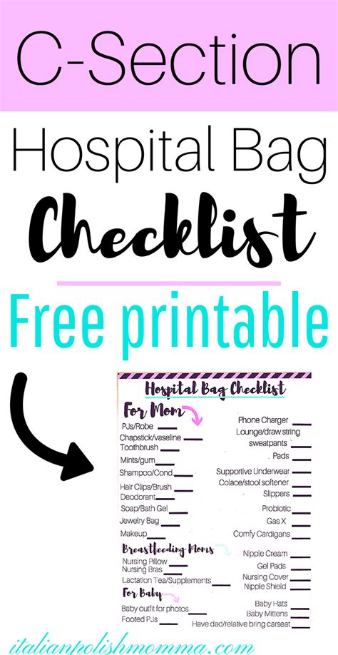 We did not find results for: A Simple C-Section Hospital Bag Checklist ...