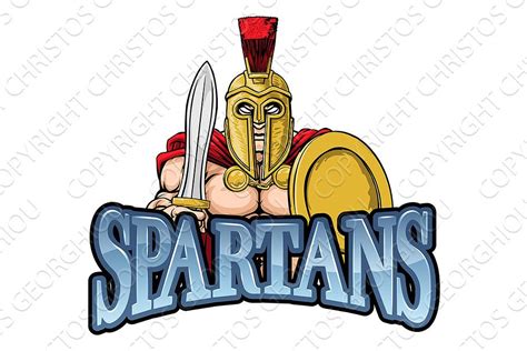 Spartan Trojan Sports Mascot Creative Daddy