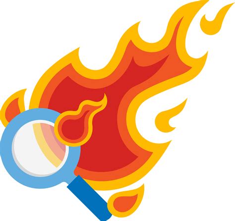 Magnifying Glass Fire Icon 28747682 Png