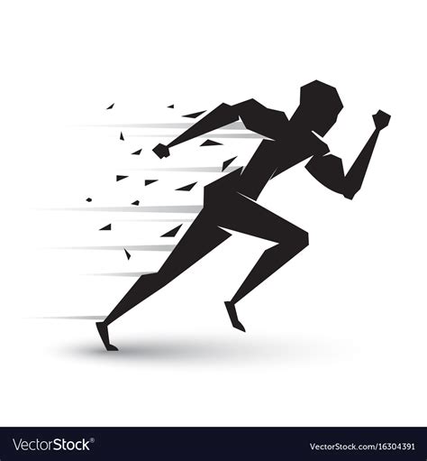 Motion Of Running Man Royalty Free Vector Image