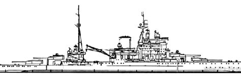 HMS Queen Elizabeth Battleship 1942 Drawings Dimensions