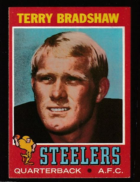 1971 Topps Fb 156 Terry Bradshaw Rookie Steelers